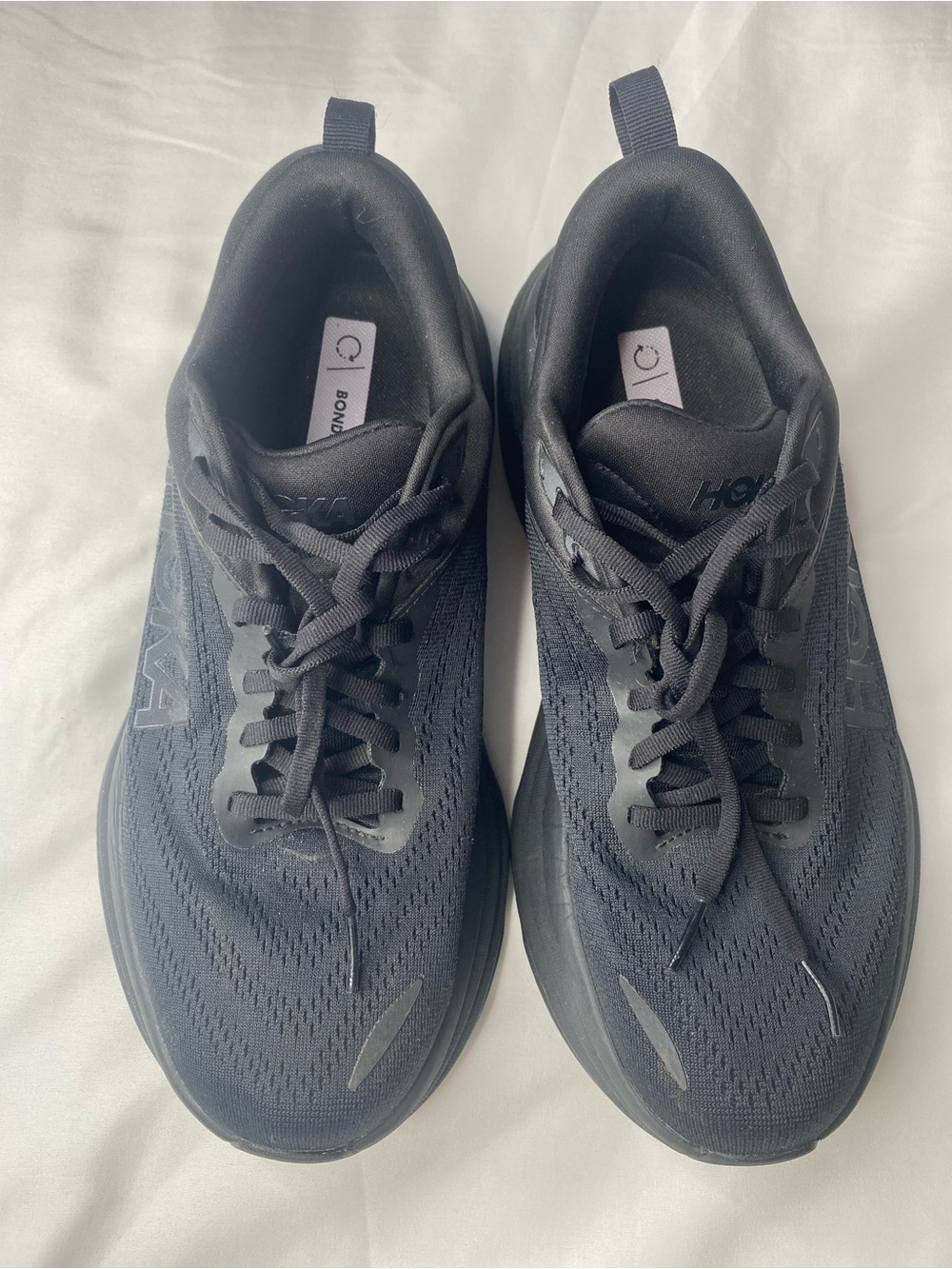 Hoka Men's Black 8.5 Wide Bondi 8 Running Shoes